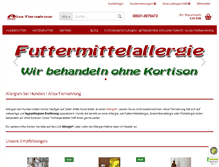 Tablet Screenshot of alisa-tiernahrung.de
